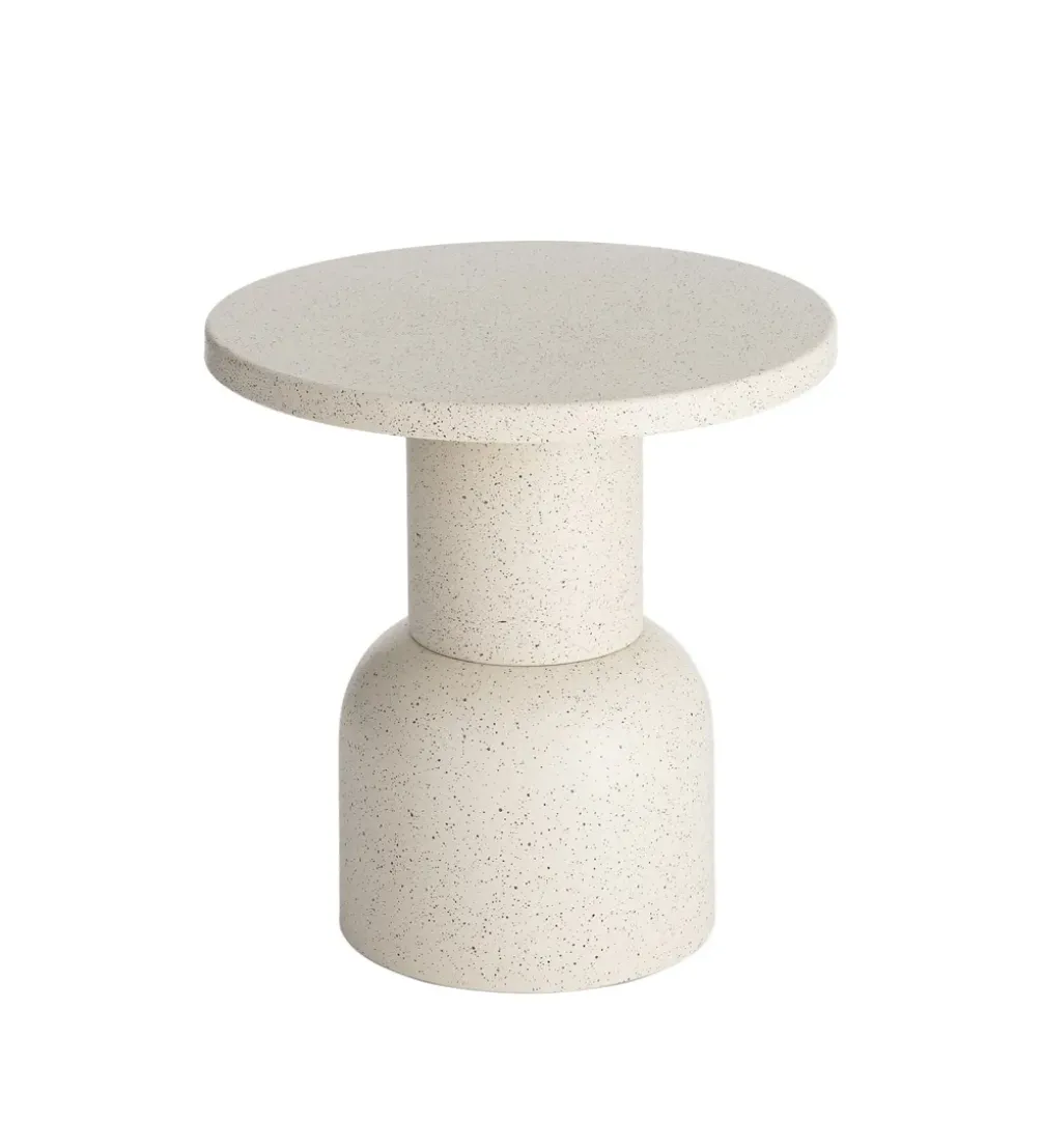 Stolik kawowy boczny KIRENKO 51 cm efekt terrazzo