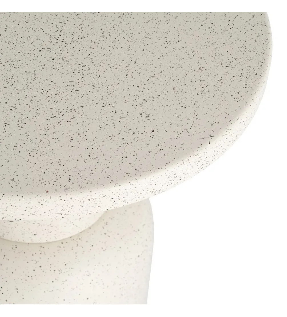Stolik kawowy boczny KIRENKO 51 cm efekt terrazzo