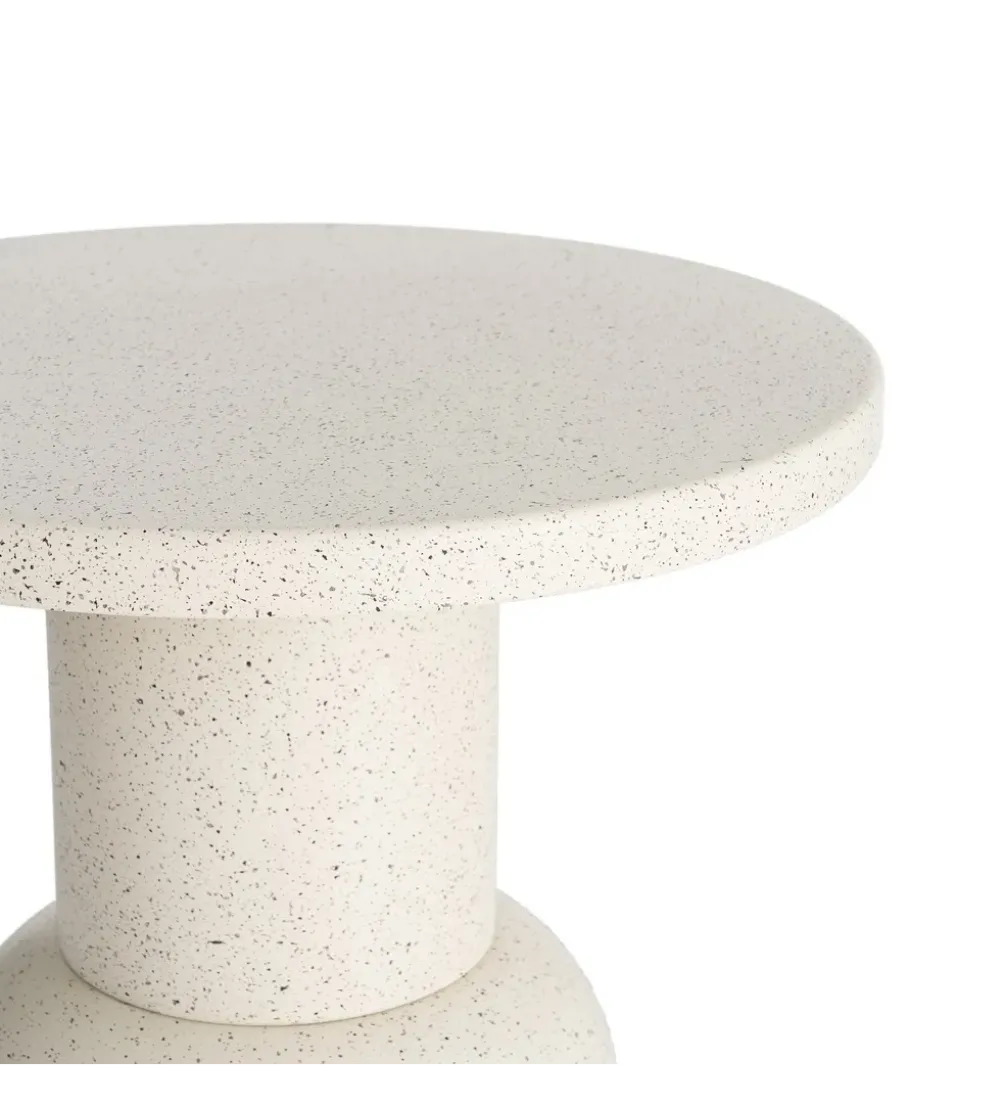 Stolik kawowy boczny KIRENKO 51 cm efekt terrazzo