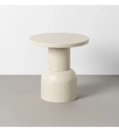 Stolik kawowy boczny KIRENKO 51 cm efekt terrazzo