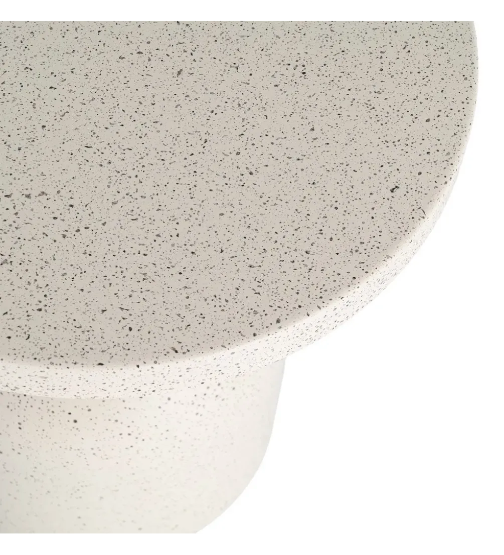 Stolik kawowy boczny KIRENKO 40 cm efekt terrazzo