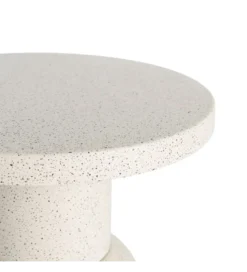 Stolik kawowy boczny KIRENKO 40 cm efekt terrazzo