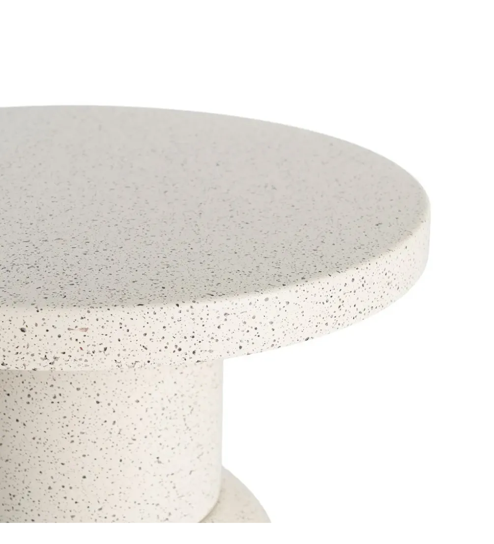 Stolik kawowy boczny KIRENKO 40 cm efekt terrazzo