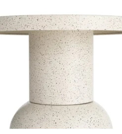 Stolik kawowy boczny KIRENKO 40 cm efekt terrazzo