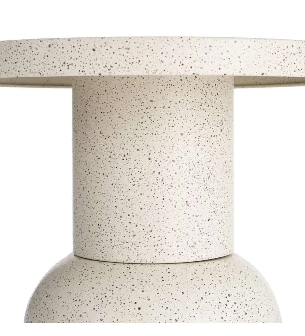 Stolik kawowy boczny KIRENKO 40 cm efekt terrazzo