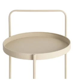 Stolik kawowy boczny LETIT 66 cm beżowy