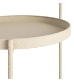 Stolik kawowy boczny LETIT 66 cm beżowy