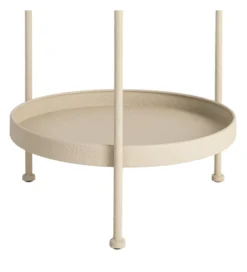 Stolik kawowy boczny LETIT 66 cm beżowy