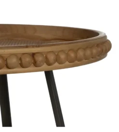 Stolik kawowy boczny LETTYN 62 cm drewno jodły
