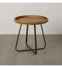 Stolik kawowy boczny LETTYN 62 cm drewno jodły