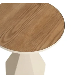 Stolik kawowy boczny MARENA 56 cm kremowy