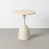 Stolik kawowy boczny MOGAJO 50 cm biały