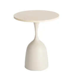 Stolik kawowy boczny MOGAJO 50 cm biały