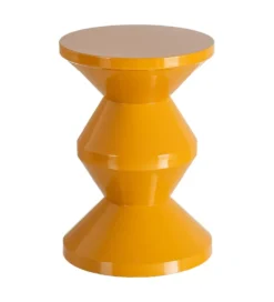Stolik kawowy boczny PETARNO 47 cm musztardowy