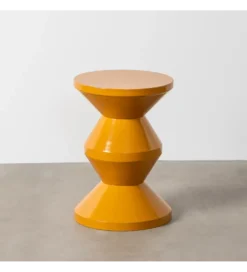 Stolik kawowy boczny PETARNO 47 cm musztardowy