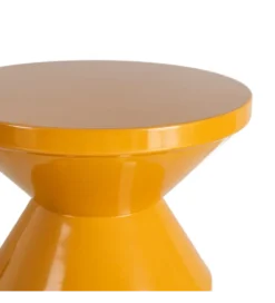 Stolik kawowy boczny PETARNO 47 cm musztardowy