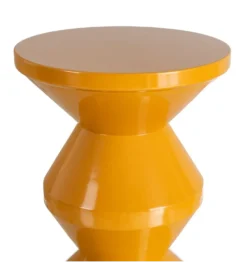 Stolik kawowy boczny PETARNO 47 cm musztardowy