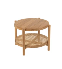 Stolik kawowy boczny ROSMYN 68 cm drewno teak