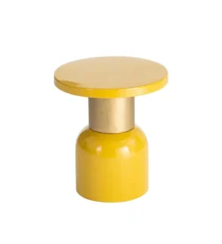 Stolik kawowy boczny SLAVICM 40 cm musztardowy