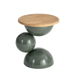 Stolik kawowy boczny SYLVIAM 46 cm zielony naturalny