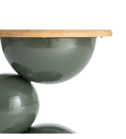 Stolik kawowy boczny SYLVIAM 46 cm zielony naturalny