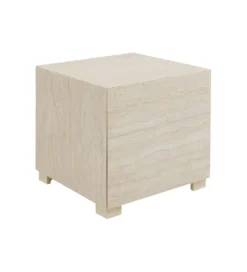 Stolik kawowy boczny TRAVERTINO 45 x 45 cm naturalny