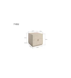 Stolik kawowy boczny TRAVERTINO 45 x 45 cm naturalny