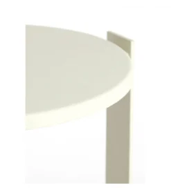 Stolik kawowy boczny TRIANA 65 cm kremowy mat