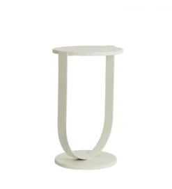 Stolik kawowy boczny TRIANA 65 cm kremowy mat