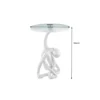 Stolik kawowy boczny WILDLIFE OCTOPUS 55 cm srebrny