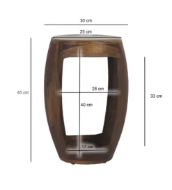 Stolik kawowy boczny WOHNLING 30 cm drewno sheesham