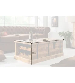 Stolik kawowy Bodega 100 cm drewno mango