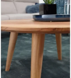 Stolik kawowy BOHA 75 cm drewno akacja