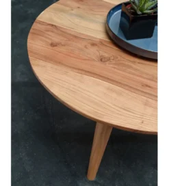 Stolik kawowy BOHA 75 cm drewno akacja