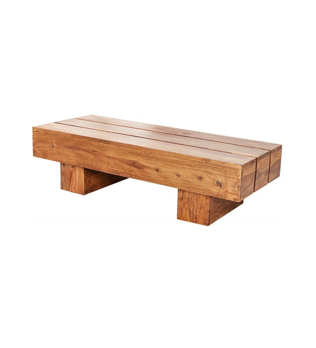 Stolik kawowy Bolt 100 cm drewno Sheesham