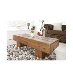 Stolik kawowy Bolt 100 cm drewno Sheesham