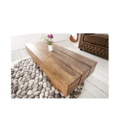 Stolik kawowy Bolt 100 cm drewno Sheesham