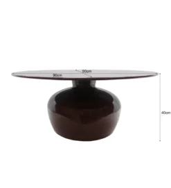 Stolik kawowy BRIX MILA 90 cm brązowy