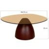 Stolik kawowy Brix Mylon 86 cm Burgundowy