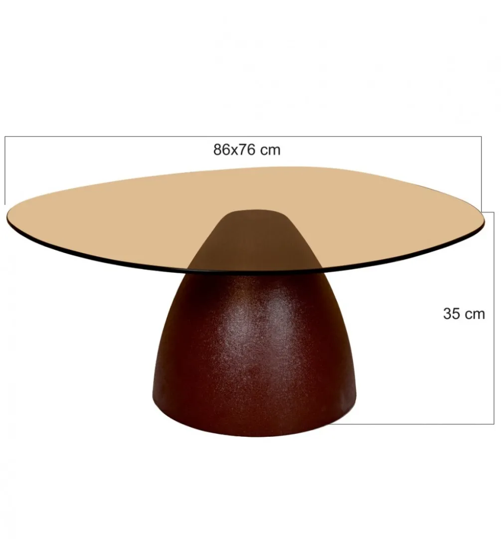Stolik kawowy Brix Mylon 86 cm Burgundowy
