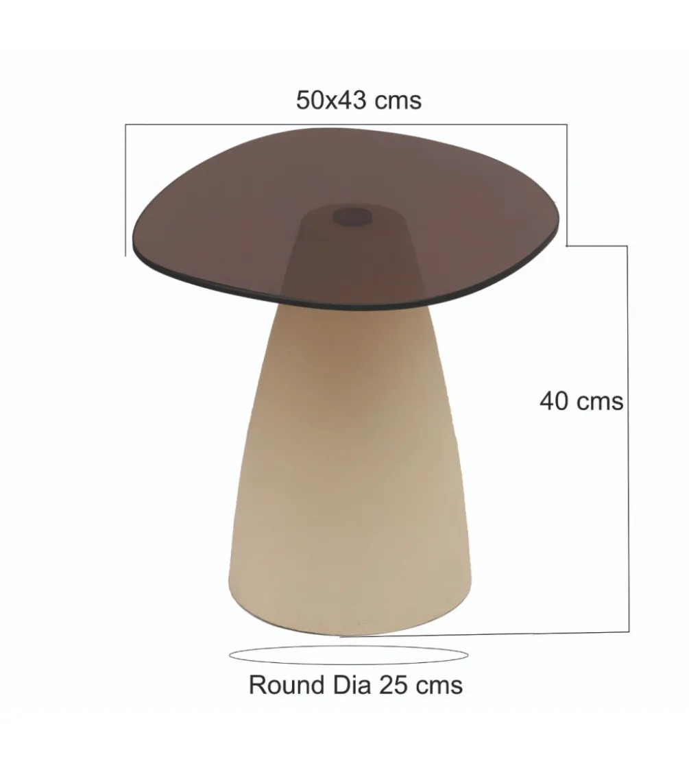 Stolik kawowy Brix Mylon 50 cm Kość Słoniowa