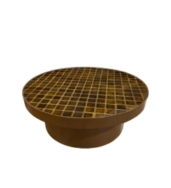 Stolik kawowy BRIX TYLO 80 cm brązowy ceramika