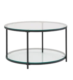 Stolik kawowy CALVIA 80 cm transparentny
