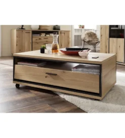 Stolik kawowy CAMPINAS 115 cm w optyce dąb bianco