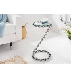 Stolik kawowy CATENA 33 cm srebrny