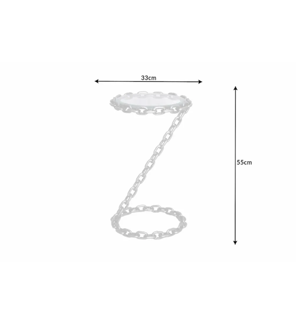 Stolik kawowy CATENA 33 cm srebrny
