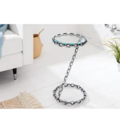Stolik kawowy CATENA 33 cm srebrny