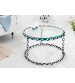 Stolik kawowy CATENA 65 cm srebrny