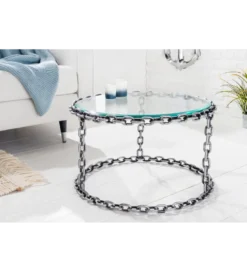 Stolik kawowy CATENA 65 cm srebrny