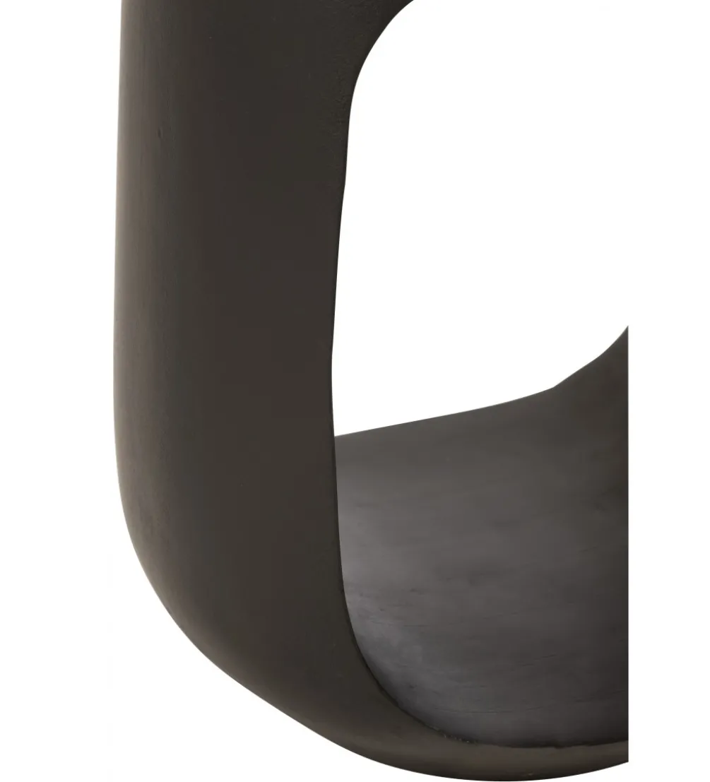 Stolik kawowy CAVE 35 cm drewno mango czarny